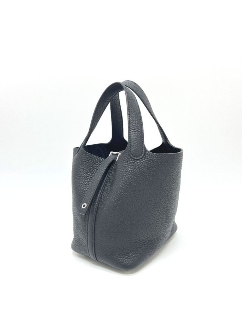 Hermes Handbag Picotin Lock PM Taurillon Clemence Black